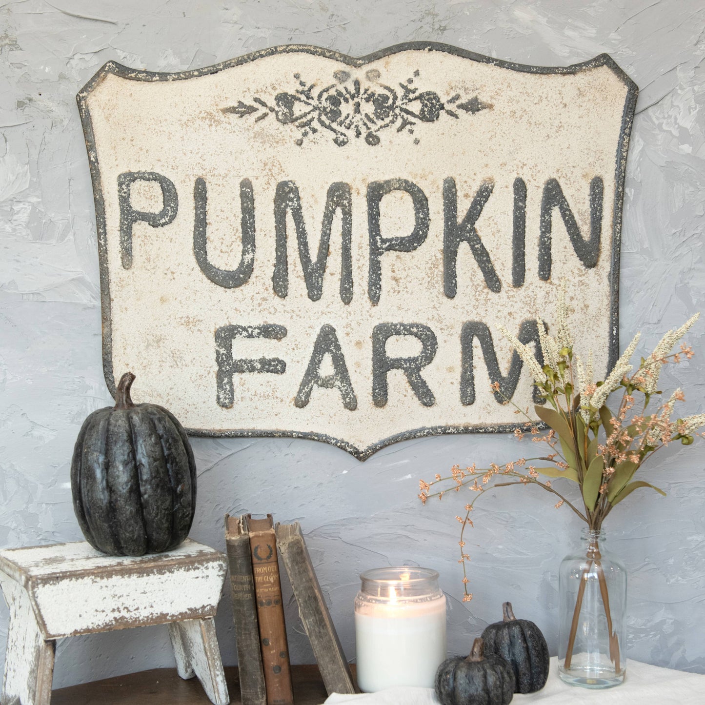 WHITE PUMPKIN FARM CREST SIGN